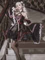 Black and Red Cthulhu Gothic Lolita JSK Dress with Detachable Sleeves
