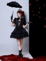 Black Gothic Spider Embroidery Lace Top and Skirt Lolita Full Set