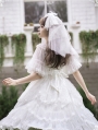 Apricot/White Tiered Ruffle High Waist Sweet Lolita JSK Dress