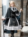 Black and Gray Cross Embroidered Military Gothic Lolita Dress Suit
