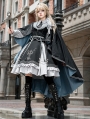 Black and Gray Cross Embroidered Military Gothic Lolita Dress Suit