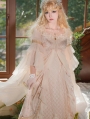 Champagne Off-the-Shoulder Ruffle Classic Lolita OP Dress