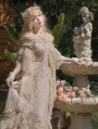 Champagne Off-the-Shoulder Ruffle Classic Lolita OP Dress