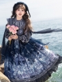 Blue Angel Garden Print Asymmetric Classic Elegant Lolita JSK Dress
