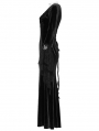 Black Gothic Velvet Long Sleeve Fishtail Maxi Dress