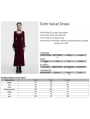 Red Gothic Velvet Long Sleeve Fishtail Maxi Dress