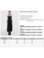 Black Gothic Embroidered Velvet Slip Long Party Dress