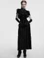 Black Gothic Retro Lace Embroidered Velvet Shawl for Women