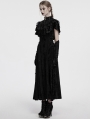 Black Gothic Retro Lace Embroidered Velvet Shawl for Women