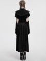 Black Gothic Retro Lace Embroidered Velvet Shawl for Women