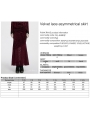 Red Gothic Elegant Velvet Lace Asymmetrical Fishtail Skirt