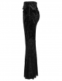 Black Gothic Elegant Velvet Lace Asymmetrical Fishtail Skirt