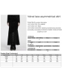 Black Gothic Elegant Velvet Lace Asymmetrical Fishtail Skirt