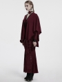 Red Gothic Lunar Eclipse Printed Woolen Shawl for Women