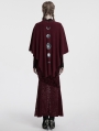 Red Gothic Lunar Eclipse Printed Woolen Shawl for Women