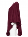 Red Gothic Lunar Eclipse Printed Woolen Shawl for Women