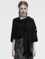 Black Gothic Lunar Eclipse Printed Woolen Shawl for Women