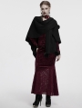Black Gothic Lunar Eclipse Printed Woolen Shawl for Women