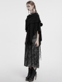 Black Gothic Lunar Eclipse Printed Woolen Shawl for Women