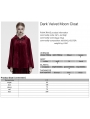 Red Dark Gothic Velvet Moon Hooded Cape Coat for Women