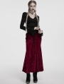 Black Gothic Sexy V-Neck Floral Lace Long Sleeve Shirt for Women
