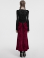 Black Gothic Sexy V-Neck Floral Lace Long Sleeve Shirt for Women