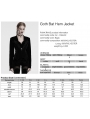 Black Gothic Bat Hem Vintage Velvet Jacket for Women