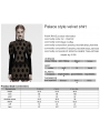 Black and Coffee Gothic Retro Palace Style Velvet Long Sleeve Shirt for Women