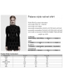 Black Gothic Retro Palace Style Velvet Long Sleeve Shirt for Women