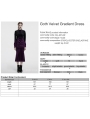 Black and Violet Gothic Velvet Gradient Long Sleeve Fishtail Dress