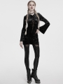 Black Sexy Gothic Velvet Lace Cross Hooded Bodycon Dress