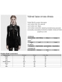 Black Sexy Gothic Velvet Lace Cross Hooded Bodycon Dress
