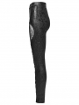 Black Gothic Butterfly Pattern Hollowed Leggings for Women