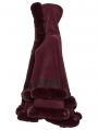 Red Gothic Retro Hooded Loose Fur Cloak for Women