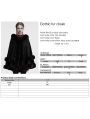 Black Gothic Retro Hooded Loose Fur Cloak for Women