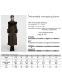 Coffee Vintage Gothic Detachable Short-to-Long Woolen Jacket for Women