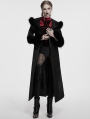 Black Vintage Gothic Detachable Short-to-Long  Woolen Jacket for Women