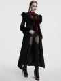 Black Vintage Gothic Detachable Short-to-Long  Woolen Jacket for Women