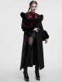 Black Vintage Gothic Detachable Short-to-Long  Woolen Jacket for Women