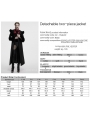 Black Vintage Gothic Detachable Short-to-Long  Woolen Jacket for Women