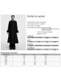 Black Gothic Retro Buckle Belt Long Fur Coat for Women