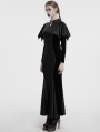 Black Gothic Bat Wide Shoulder Long Fishtail Dress