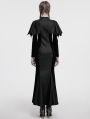 Black Gothic Bat Wide Shoulder Long Fishtail Dress