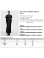 Black Gothic Bat Wide Shoulder Long Fishtail Dress