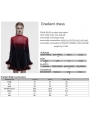 Black and Red Gothic Gradient Fur Trim Velvet Short Dress