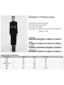 Black Sexy Gothic Skeleton Printed High Slit Long Dress