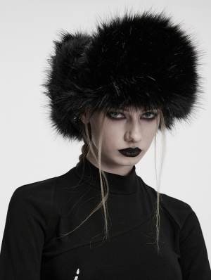 Black Gothic Punk Personalized Dark Plush Hat