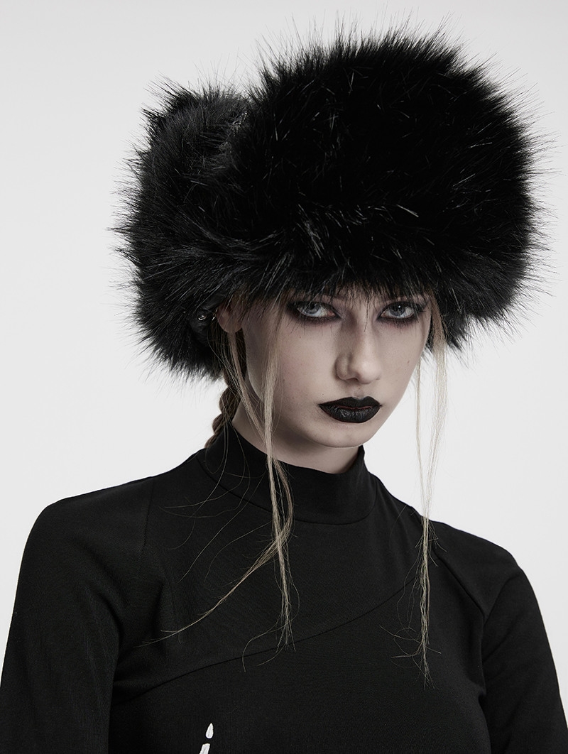 Black Gothic Punk Personalized Dark Plush Hat