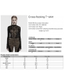 Black Sexy Gothic Cross Flocking Mesh  Long Sleeve Shirt for Women