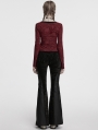 Black Gothic Wasteland Tassel Long Flared Pants for Women